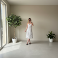 Robe d'Été Noire à Pois Blancs