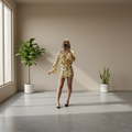 Robe à pois transparente + maillot de bain