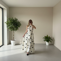 Robe Longue à Pois Noir & Blanc
