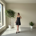 Robe d'Été Noire à Pois