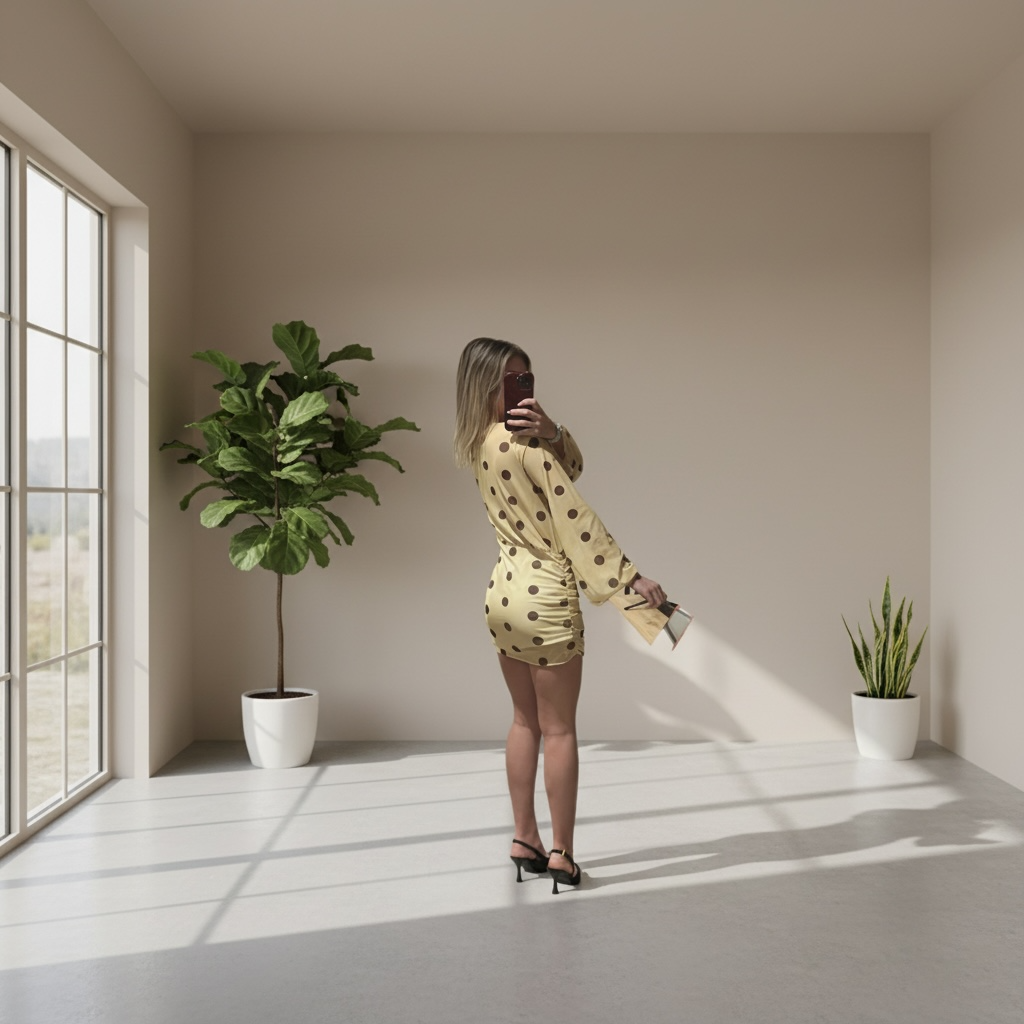 Robe à pois transparente + maillot de bain